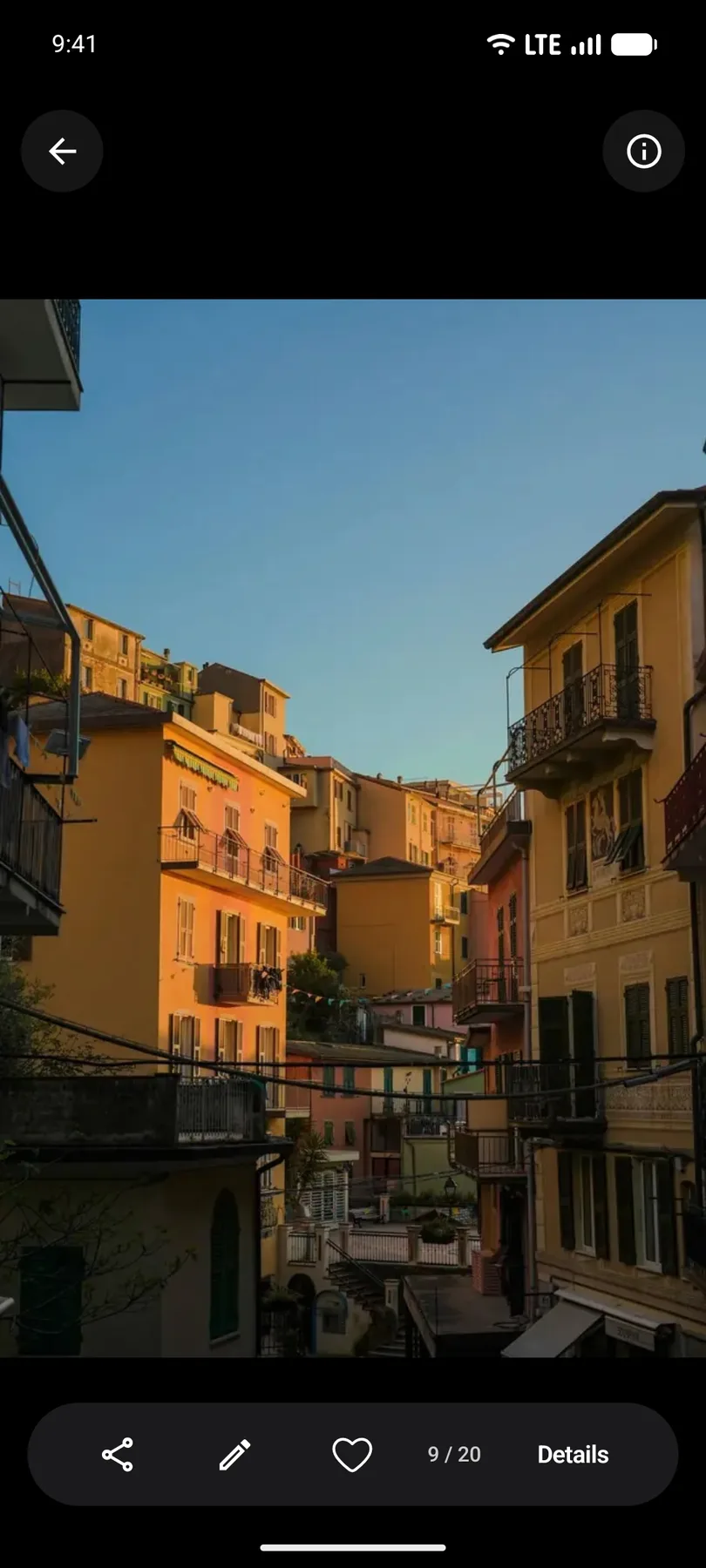 A photo open in Alba’s full-screen viewer